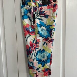 Worthington Floral Ankle Pants - Multicolor